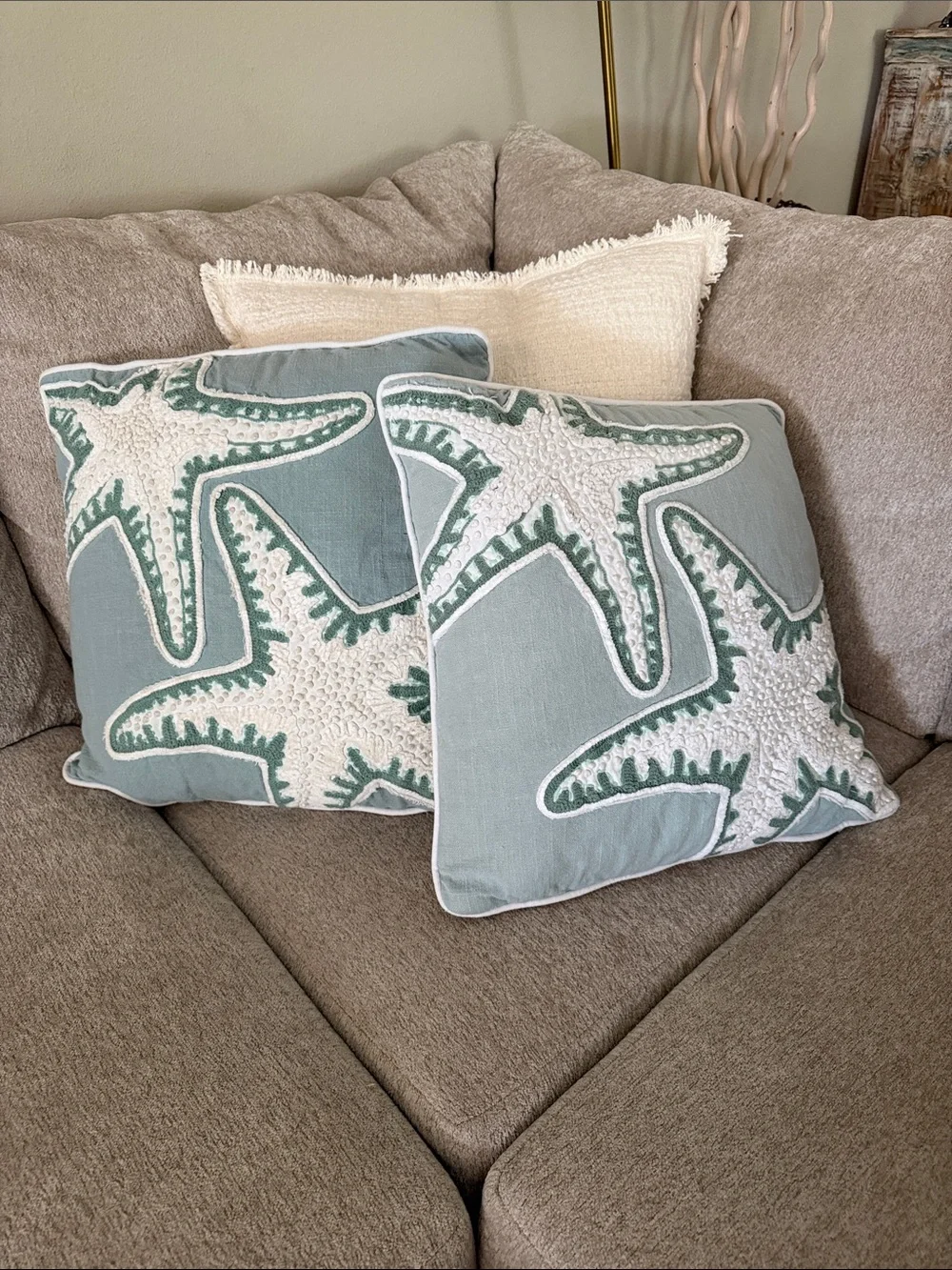 Pottery Barn 18” Starfish Pillow Covers